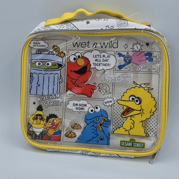 Wet n Wild x Sesame Street Yellow & White Makeup Bag - Picture 2 of 7
